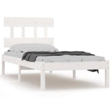 Vidaxl bedframe massief hout wit 100x200 cm