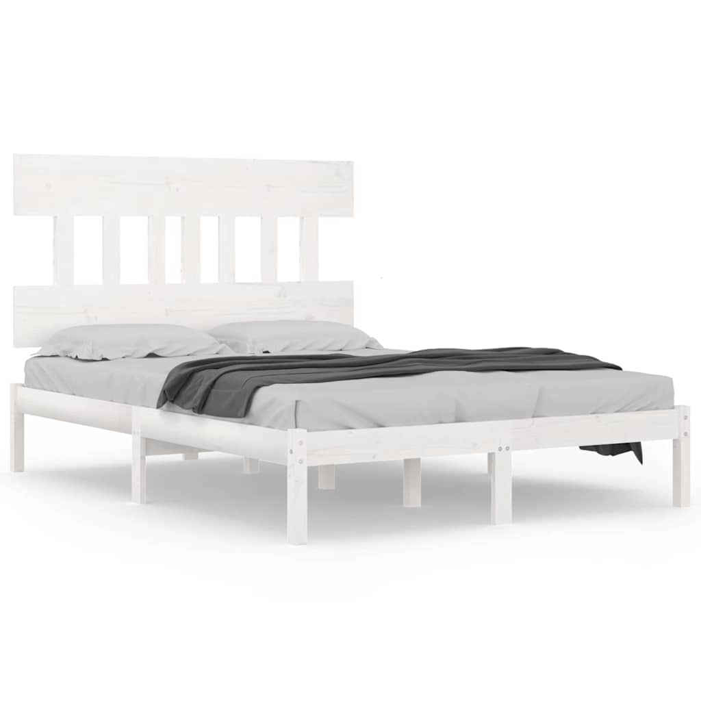 Vidaxl bedframe massief hout wit 160x200 cm