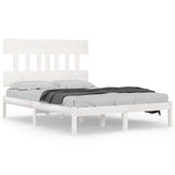 Vidaxl bedframe massief hout wit 160x200 cm