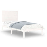 Vidaxl bedframe massief hout wit 90x190 cm