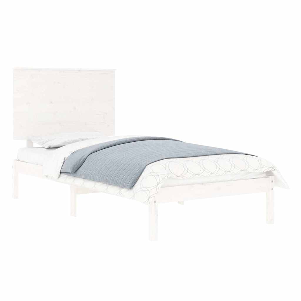 Vidaxl bedframe zonder matras massief grenenhout wit 140x200 cm