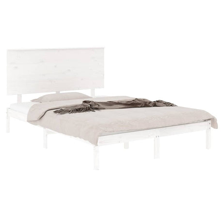 Vidaxl bedframe zonder matras massief grenenhout wit 120x200 cm