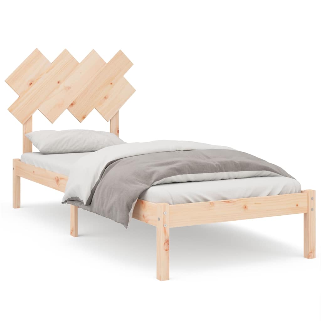 Vidaxl bedframe massief hout 90x190 cm