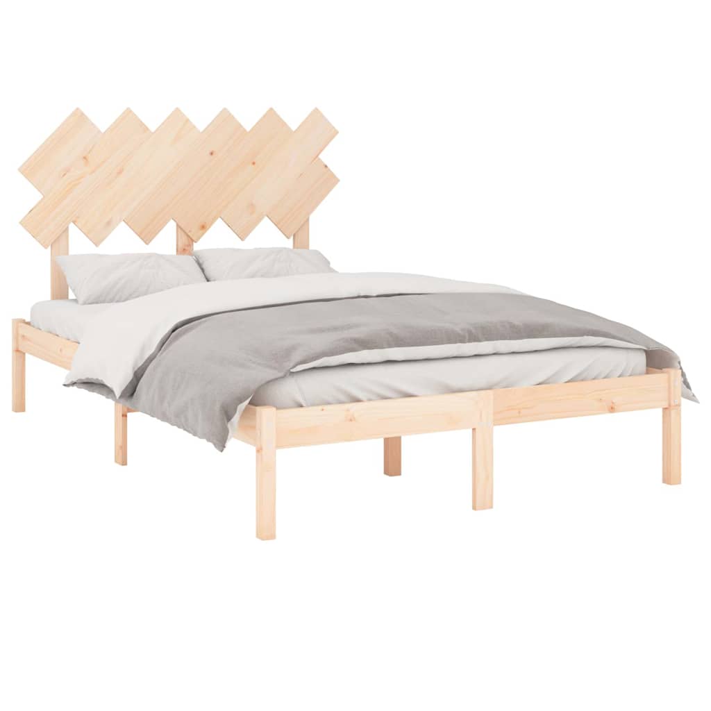 Vidaxl bedframe massief hout 135x190 cm
