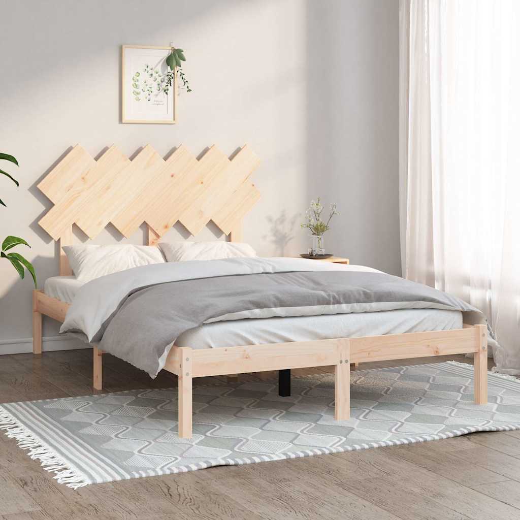 Vidaxl bedframe massief hout 135x190 cm