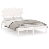Vidaxl bedframe massief hout wit 135x190 cm