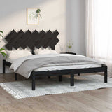 Vidaxl bedframe massief hout zwart 140x190 cm
