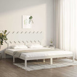 Vidaxl bedframe massief hout wit 180x200 cm