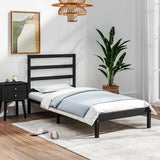Vidaxl bedframe massief hout zwart 75x190 cm