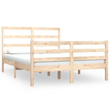 Vidaxl bedframe massief grenenhout 135x190 cm