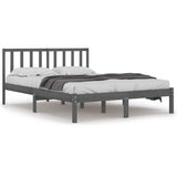Vidaxl bedframe massief grenenhout grijs 200x200 cm