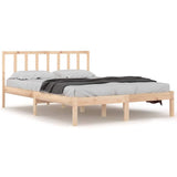 Vidaxl bedframe massief grenenhout 135x190 cm