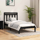 Vidaxl bedframe massief hout zwart 100x200 cm