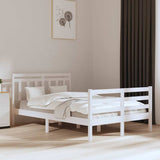 Vidaxl bedframe massief hout wit 135x190 cm