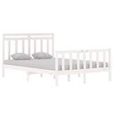 Vidaxl bedframe massief hout wit 135x190 cm