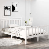 Vidaxl bedframe massief hout wit 135x190 cm