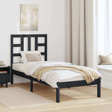 Vidaxl bedframe massief hout zwart 75x190 cm