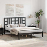 Vidaxl bedframe massief hout zwart 140x190 cm