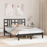 Vidaxl bedframe massief hout zwart 140x190 cm