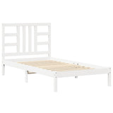 Vidaxl bedframe massief hout wit 100x200 cm