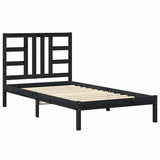 Vidaxl bedframe massief hout zwart 100x200 cm