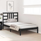 Vidaxl bedframe massief hout zwart 100x200 cm