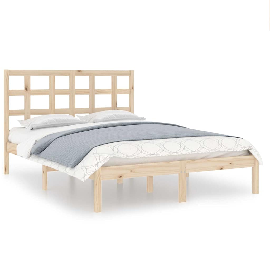 Vidaxl bedframe massief hout 135x190 cm