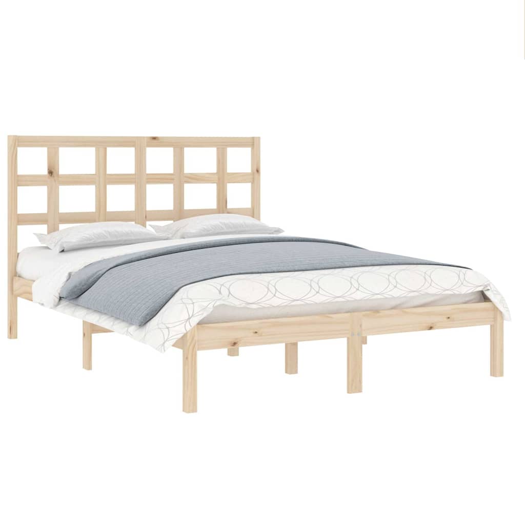 Vidaxl bedframe massief hout 135x190 cm
