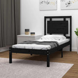 Vidaxl bedframe massief hout zwart 75x190 cm