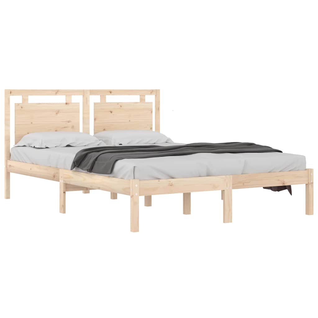 Vidaxl bedframe massief hout 140x190 cm