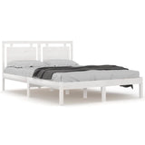 Vidaxl bedframe massief hout wit 140x190 cm