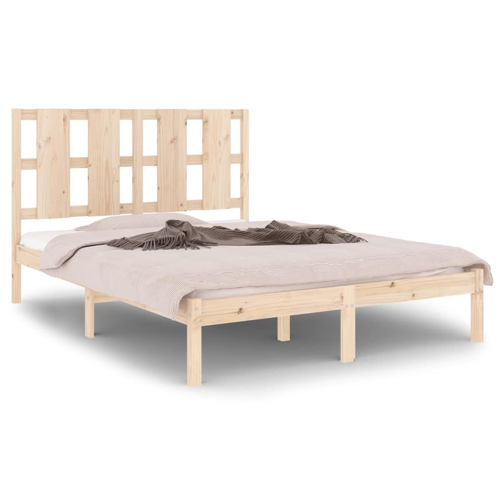 Vidaxl bedframe massief hout 135x190 cm