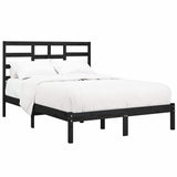 Vidaxl bedframe massief hout zwart 140x190 cm