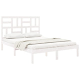 Vidaxl bedframe massief hout wit 150x200 cm