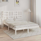 Vidaxl bedframe massief hout wit 150x200 cm