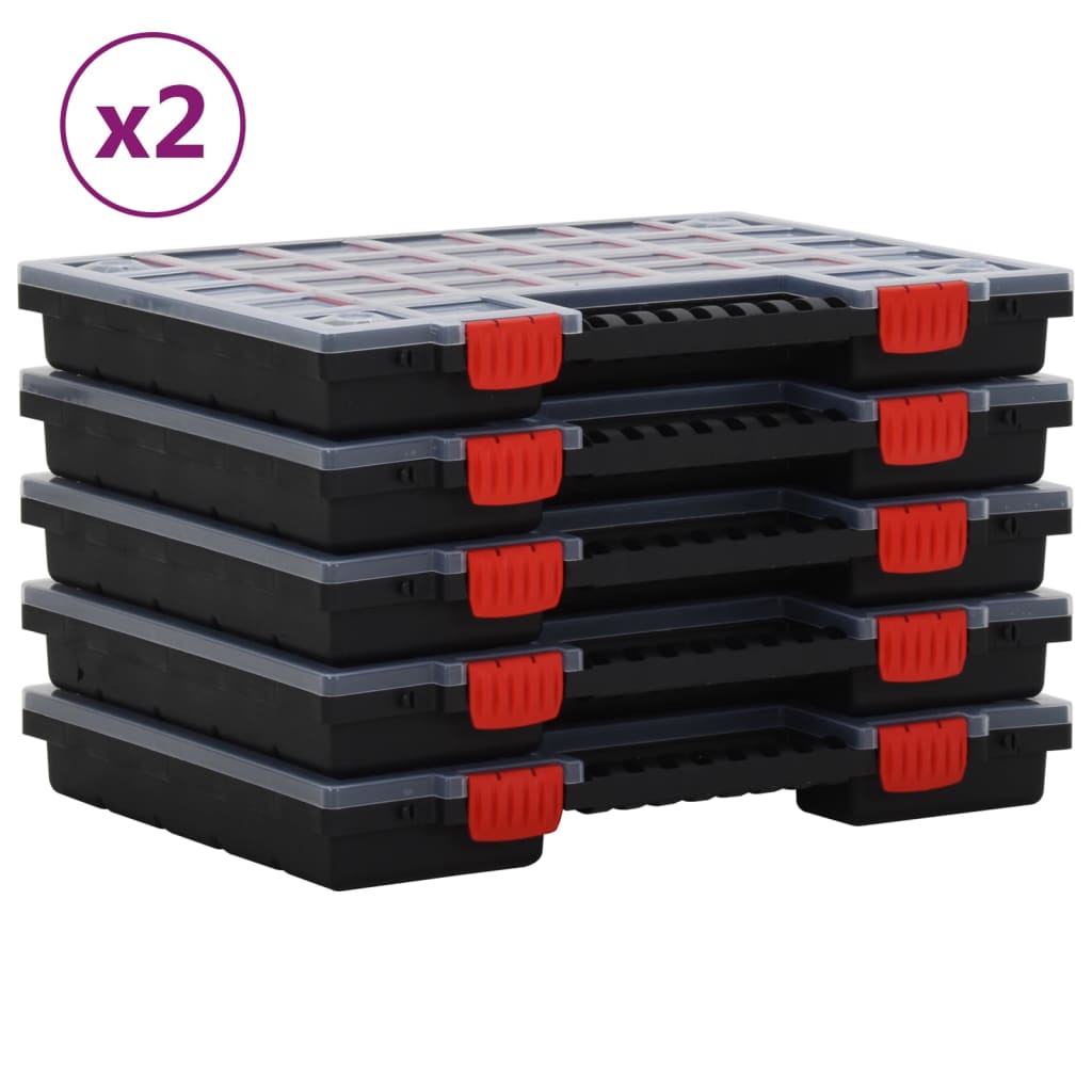 Vidaxl Range Boxes 10 PCS 40x30x5 cm Polypropen