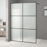 Vidaxl Walk-in shower wall 140x195 cm Mat ESG glass black