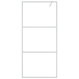 Vidaxl inloopdouchewand 90x195 cm transparant esg-glas zilverkleurig