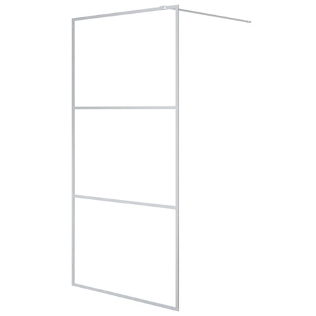 Vidaxl inloopdouchewand 100x195 cm transparant esg-glas zilverkleurig