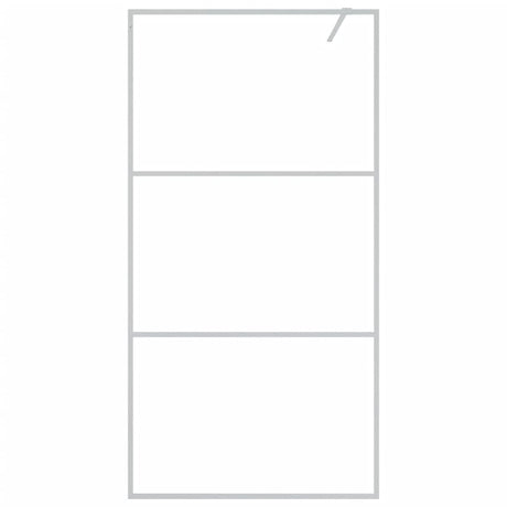 Vidaxl inloopdouchewand 100x195 cm transparant esg-glas zilverkleurig