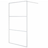 Vidaxl Walk-In Shower Mall 115x195 cm de vidrio transparente de vidrio de plata