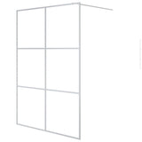 Vidaxl Walk-In Shower Mall 140x195 cm de vidrio transparente de vidrio de plata