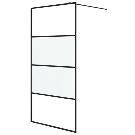Vidaxl inloopdouchewand 100x195 cm halfmat esg-glas zwart