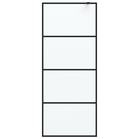 Vidaxl inloopdouchewand 80x195 cm mat esg-glas zwart
