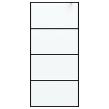 Vidaxl inloopdouchewand 90x195 cm mat esg-glas zwart