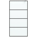 Vidaxl inloopdouchewand 100x195 cm mat esg-glas zwart
