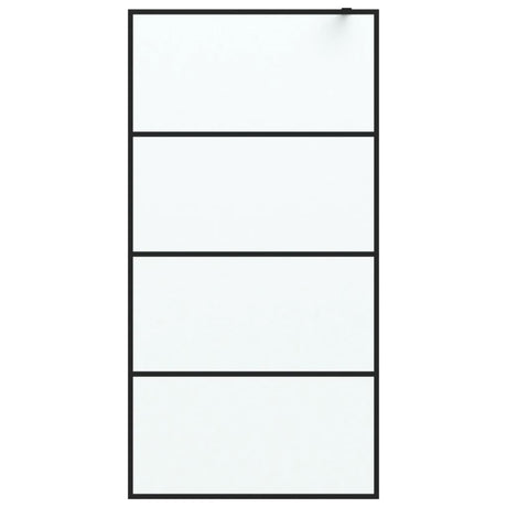 Vidaxl inloopdouchewand 100x195 cm mat esg-glas zwart