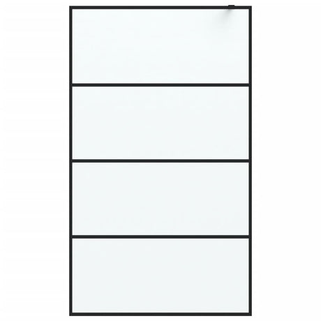 Vidaxl inloopdouchewand 115x195 cm mat esg-glas zwart