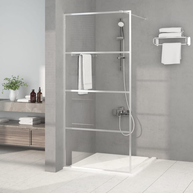 Vidaxl inloopdouchewand 90x195 cm transparant esg-glas zilverkleurig