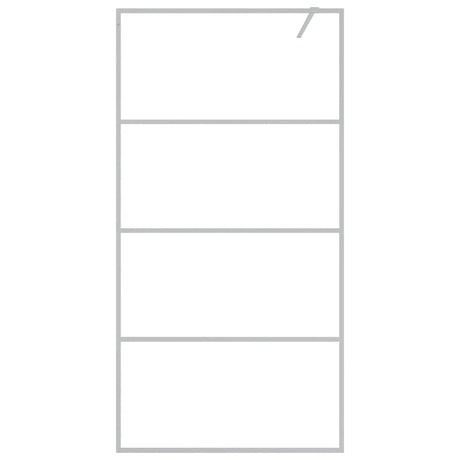 Vidaxl inloopdouchewand 100x195 cm transparant esg-glas zilverkleurig